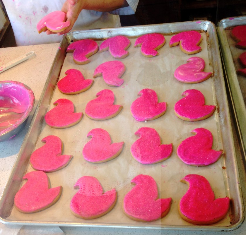 Pink Peep chick sugar cookies
